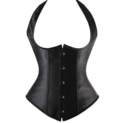 X New Steampunk Steel Boned Lace up Back Sexy Body Bustier Overbust Corset Women Waist Cincher Corsets Black Plus Size S-6XL