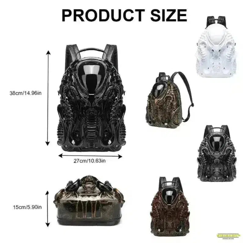 Xenomorph Shaped Backpack for Women Man Halloween Backpack Cool Pre alien Handbag Novelty Backpack Casual Daypacks