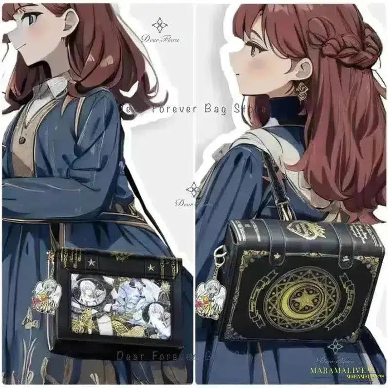 Y2K Magic Book Lolita Handbag - Unique Gothic Shoulder Bag & Crossbody Mini Backpack Purse