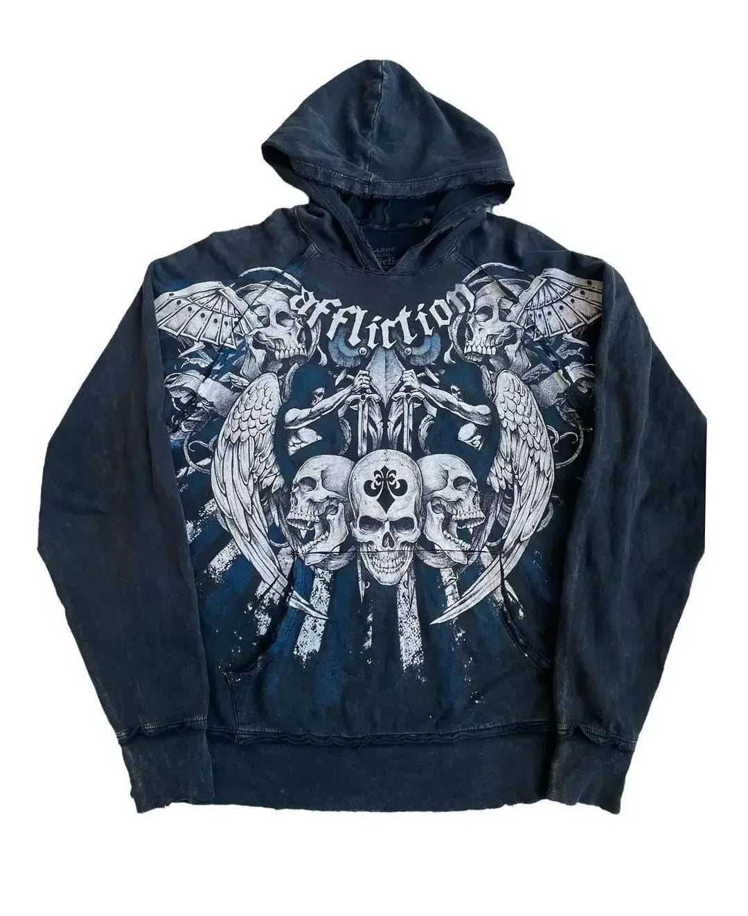 Y2k Hoodie High Quality Gothic Skull Printing Hip Hop Casual Sweatshirt Women Men Selling Personality Retro Hoodies Streetwear