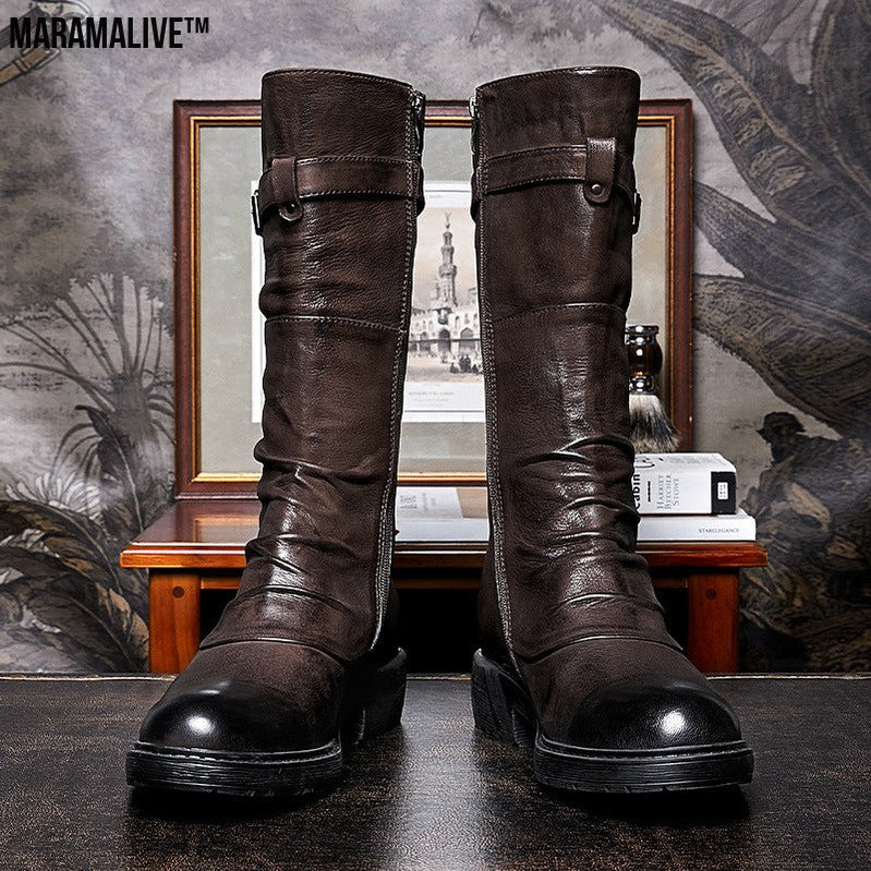 Zip Into Wild Style with Leather Zipper Biker Boots