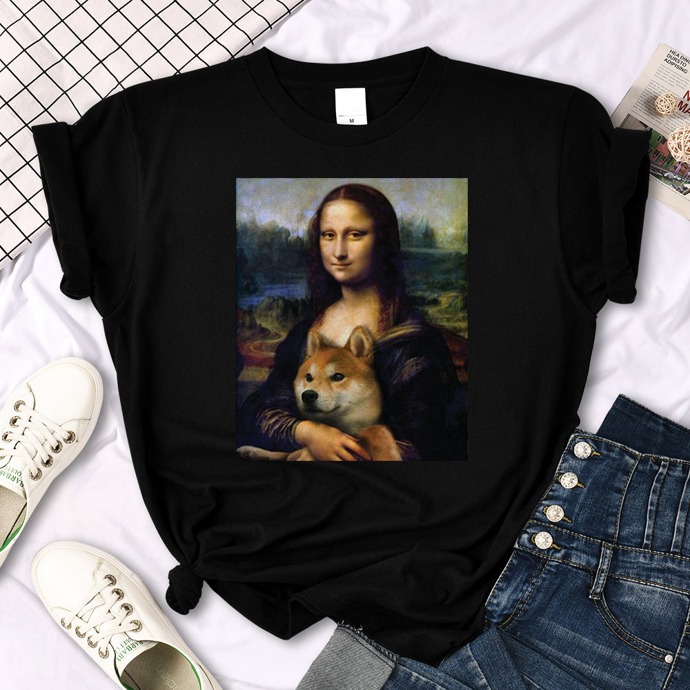 Maramalive™ Hug Cat Beautiful Cute Printed T Shirt Ladies Crew Neck Gothic Ladies.