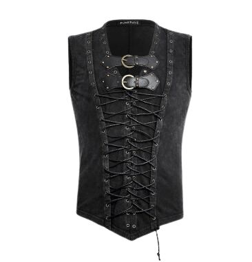 A man wearing an Authentic Renaissance Vest For Men - Steampunk Functional Chest Shirt by Maramalive™.