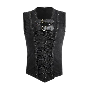 A man wearing an Authentic Renaissance Vest For Men - Steampunk Functional Chest Shirt by Maramalive™.
