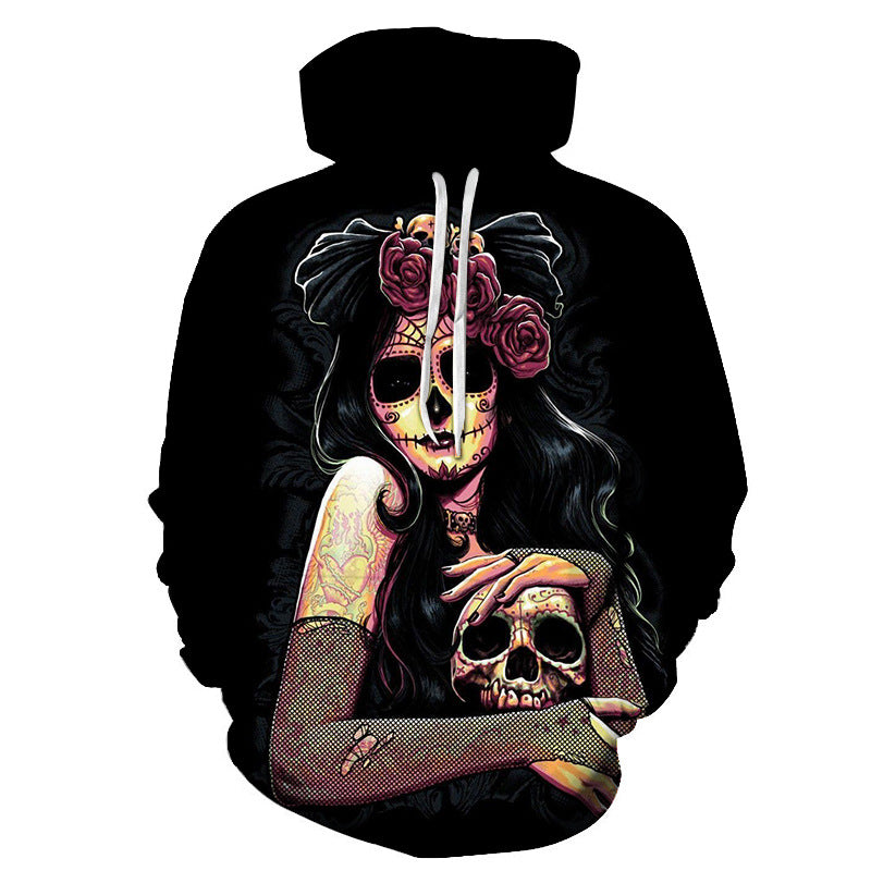 Gothic Retro Beauty Mask Skull Sweatshirt