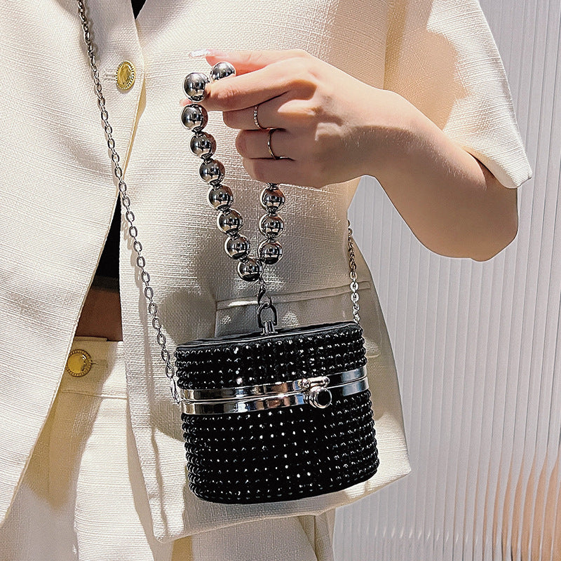 Women's Fashion Diamond-studded Pearl Hand Crossbody Bag