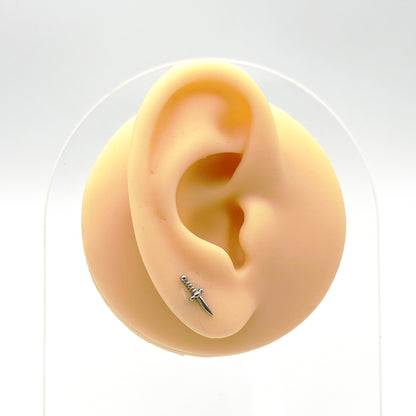 Sword Ear Studs Weapon Labret Titanium Alloy Human Body Piercing Accessories