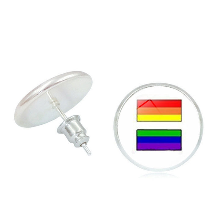 Maramalive™'s Rainbow Color Time Stone stud earrings are the perfect LGBT pride symbol accessory.