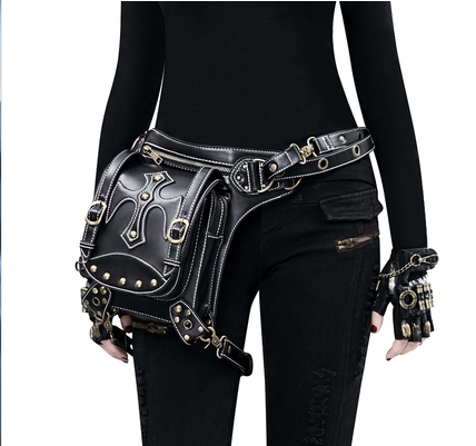 A woman is holding a Maramalive™ Steampunk Industry One Shoulder Messenger Bag For Adventurers.