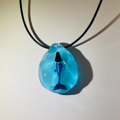 Maramalive™ Handmade Resin Mermaid Drop Luminous Pendant.