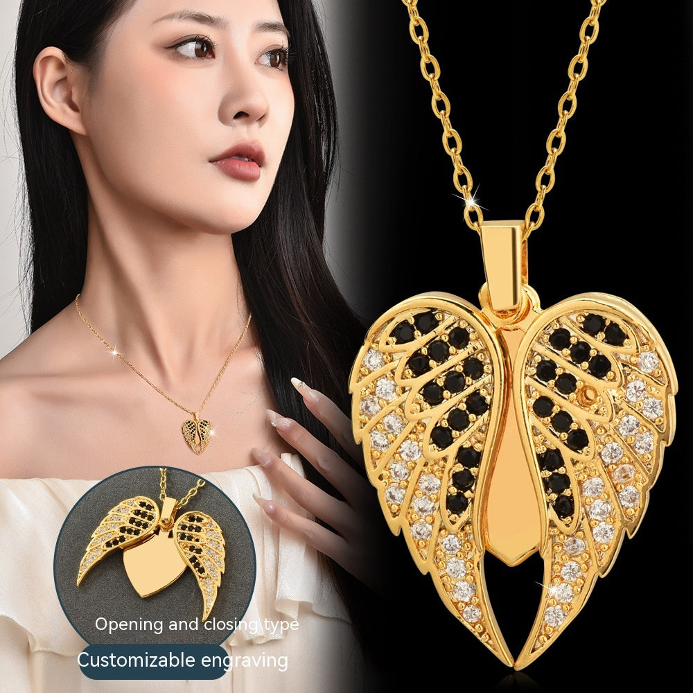 Women's Fashion Zircon Open And Close Clavicle Necklace