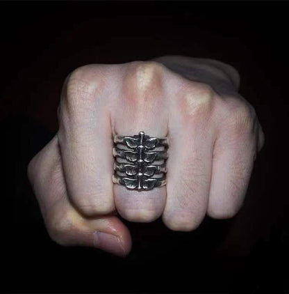 Alloy bone ring male personality punk ring