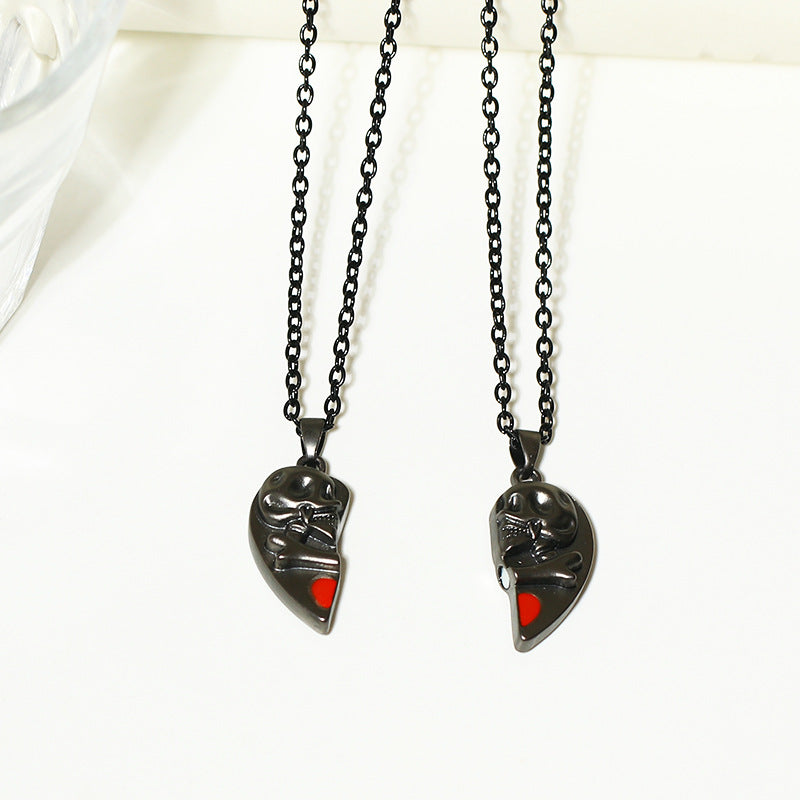 Two Skull Halloween Necklaces with skulls on them by Maramalive™.