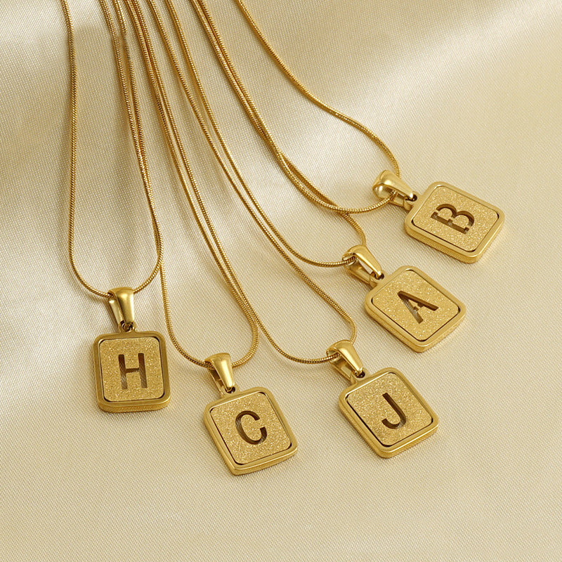 Four Alphabet Necklaces with the letters a, b, c and d by Maramalive™.