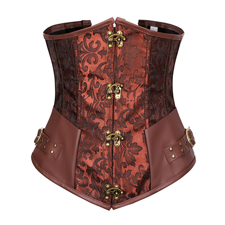 A Maramalive™ Gothic woman wearing a Gothic Retro Women's Corset | Steampunk Bustier with Metal and buckled clasps with the words be you.