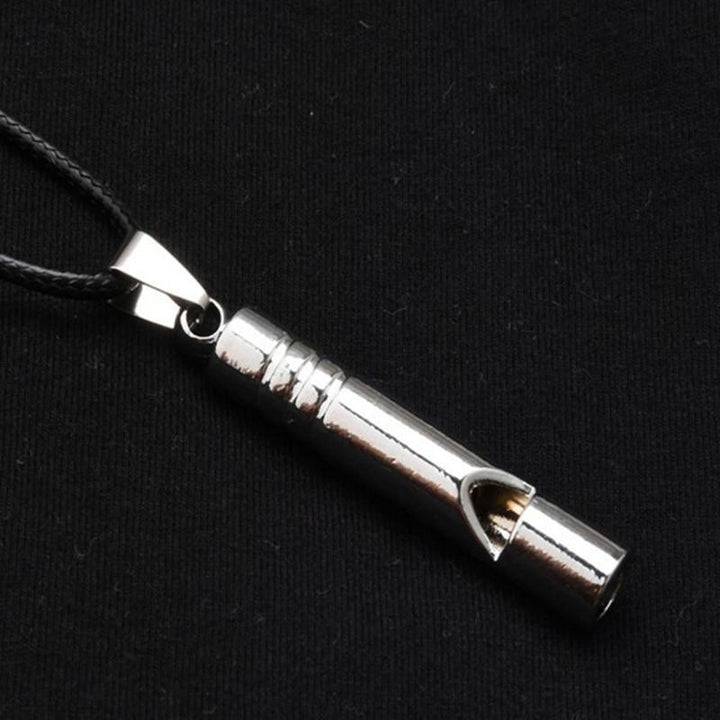 Titanium Emergency Alarm Whistle Necklace - Pendant for Emergencies