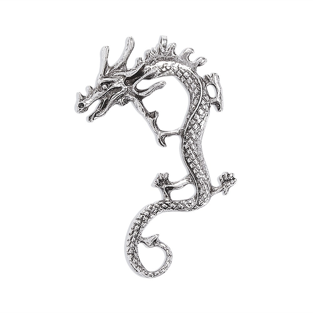 A woman wearing a Maramalive™ Punk Dragon Ear Clip.