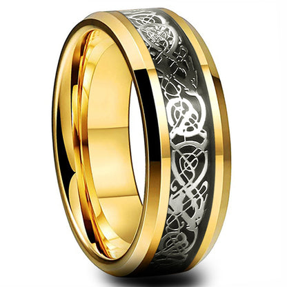 Timeless Dragon Ring in Gold and Silver