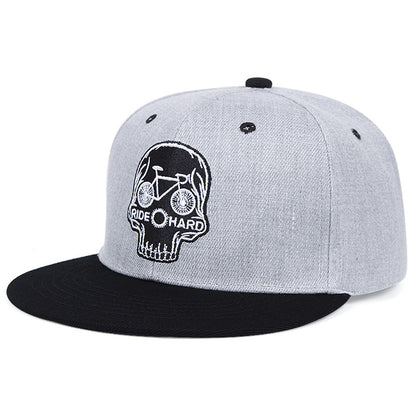 Skull Embroidery Baseball Cap Men's And Women's Embroidery