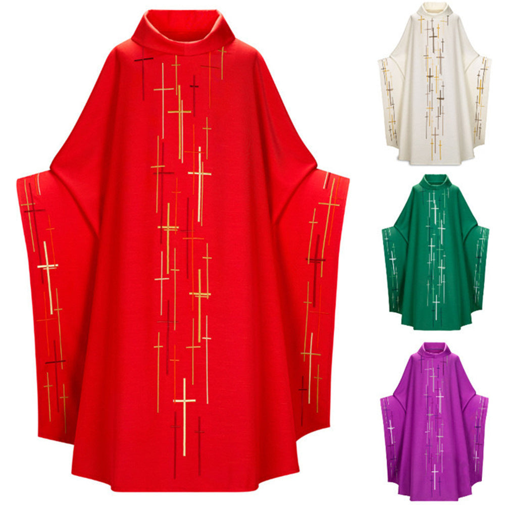 A set of Maramalive™ Halloween Men Women Vintage Robe Gown with crosses on them.