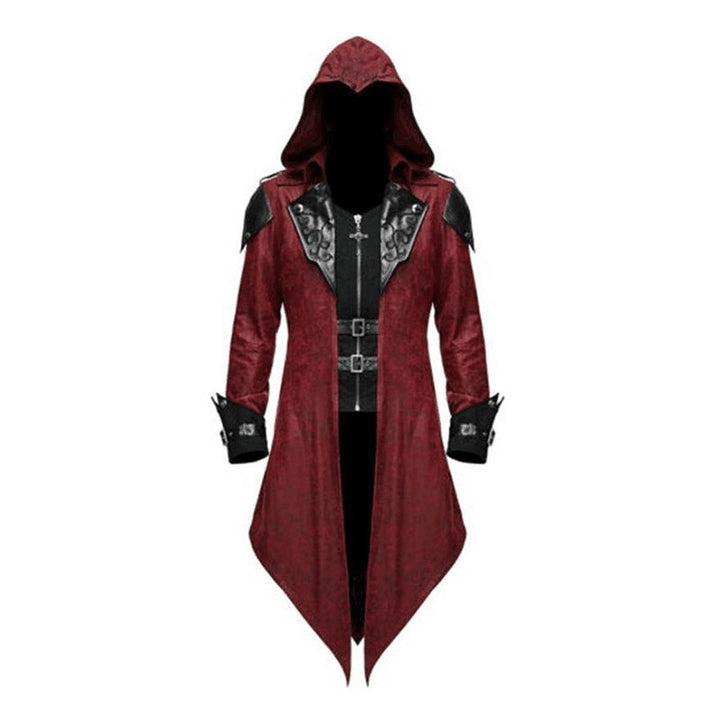 Men's Medieval Embroidered Trench Coat Jacket