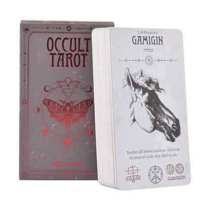 The English Tarot Occult Tarot Hidden Tarot Board Game Casual by Maramalive™ is shown on a white background.