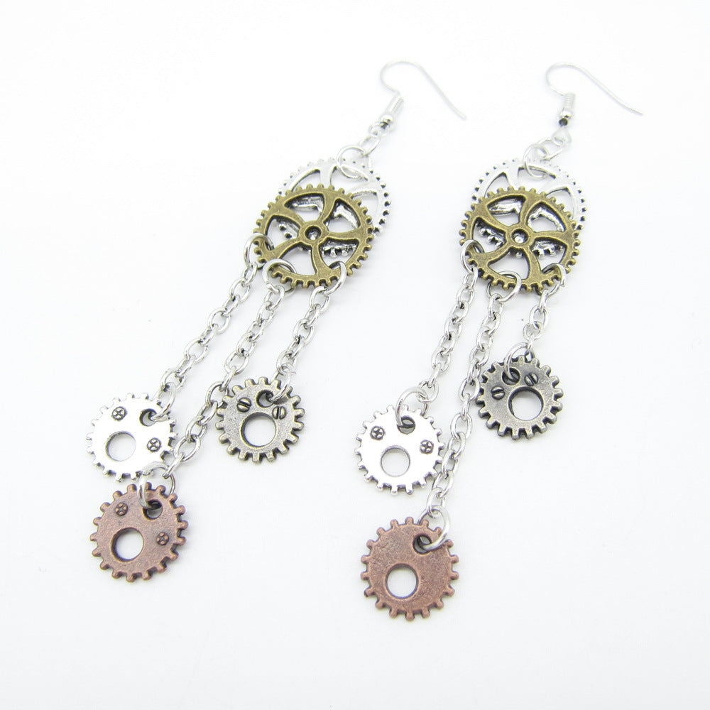 Maramalive™ Jewelry Vintage Gear Earrings with gears and gears.