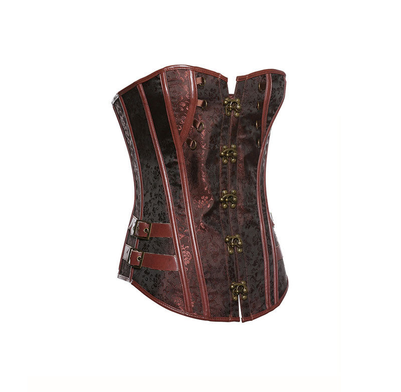A Steampunk Retro Corset - One Drop Delivery with metal buckles from Maramalive™.
