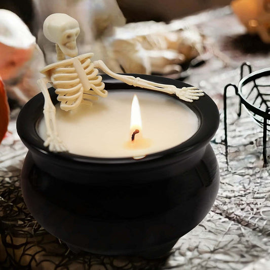 A Maramalive™ Halloween Fluorescent Skull Candle Gothic Craft Ornaments.