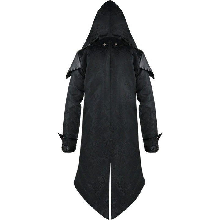 Men's Medieval Embroidered Trench Coat Jacket