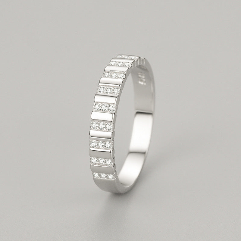 925 Sterling Silver Stackable Line Ring, 