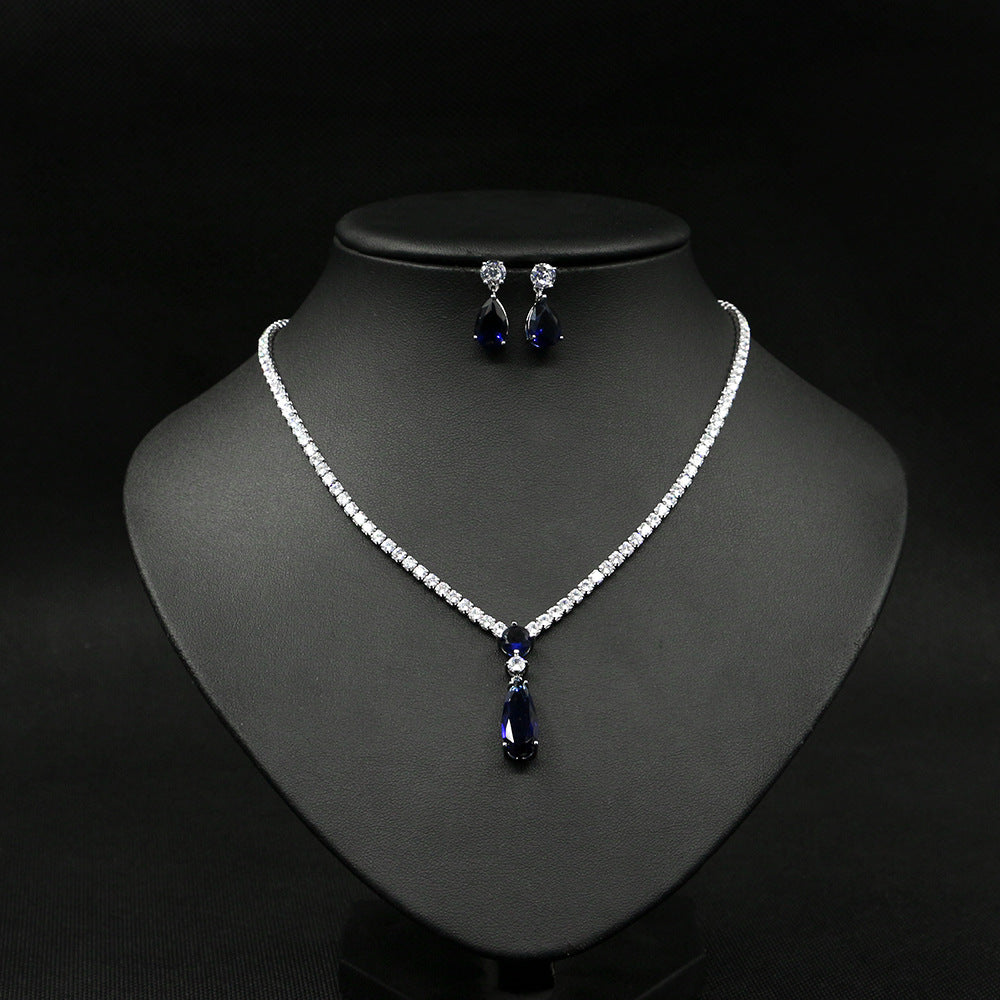 A Zircon Necklace Set by Maramalive™ on a mannequin.