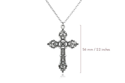 A Vintage Gothic Cross Necklace on a chain from Maramalive™.