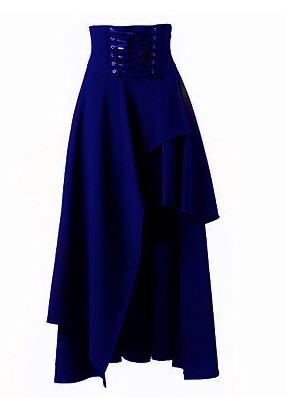 A Maramalive™ Gothic Lolita Strap Dress with a high waist.