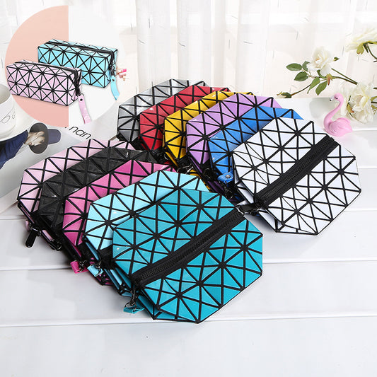 Geometric Storage Cosmetic Bag Folding Rhombus Makeup Bag Creative Portable Handbag