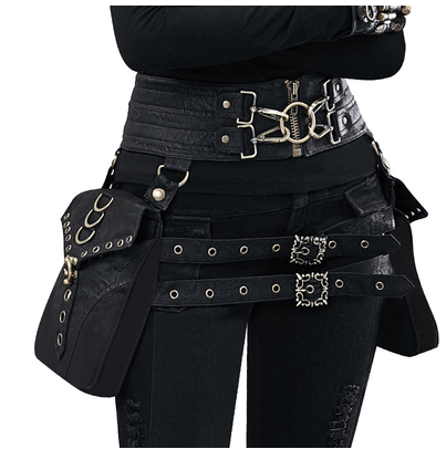 A woman is holding a Maramalive™ Steampunk Industry One Shoulder Messenger Bag For Adventurers.