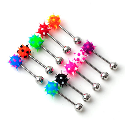 A group of colorful Maramalive™ Stainless Steel Tongue Pins on a white background.