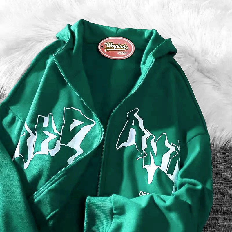 A stylish Maramalive™ hoodie featuring white writing on a green background.