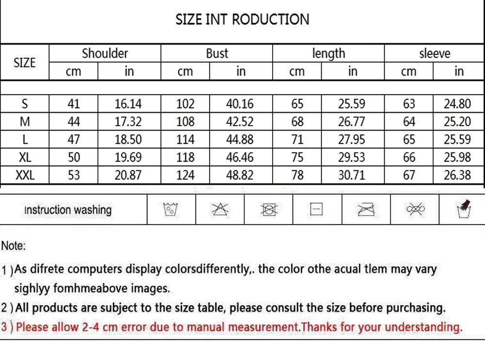 A size chart for the Dark Gothic Skull Sweatshirt: Unique Design for Edgy Look by Maramalive™, showcasing measurements in centimeters and inches for shoulder, bust, length, and sleeve across sizes (S, M, L, XL, XXL). The urban streetwear-inspired chart includes a note about color display and measurement errors.