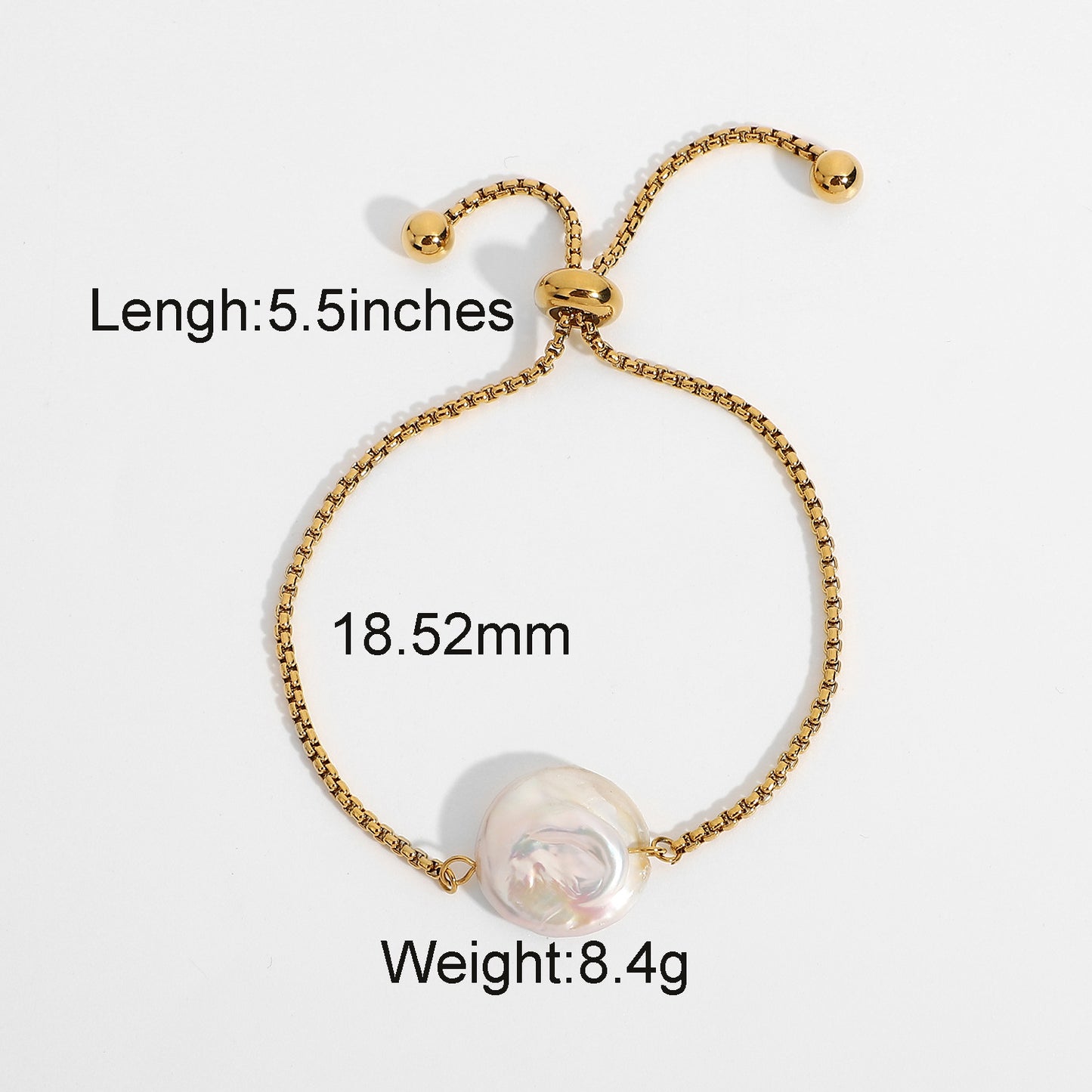 A Freshwater Baroque Pearl Waterproof Jewelry Adjustable Bracelet with a pearl on it, from Maramalive™.