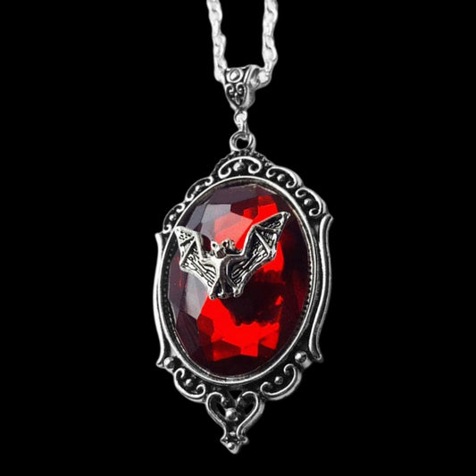 Gothic Red Bat Necklace All-match
