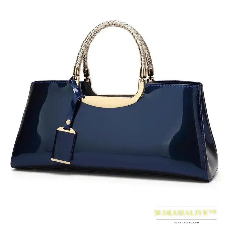 fashion light glue lacquer leather portable women's bag, one shoulder wedding bag, bride bag, banquet bag