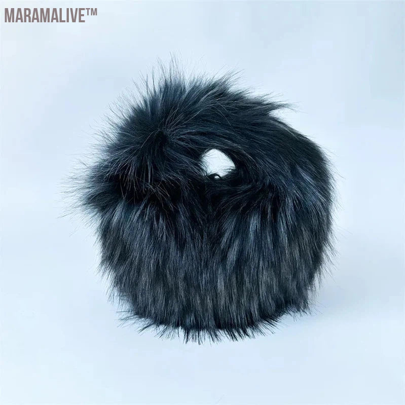 fur hat fluffy oversized Y2K bucket hat women's winter warm thickened imitation raccoon fur hat bucket hat gorros invierno mujer