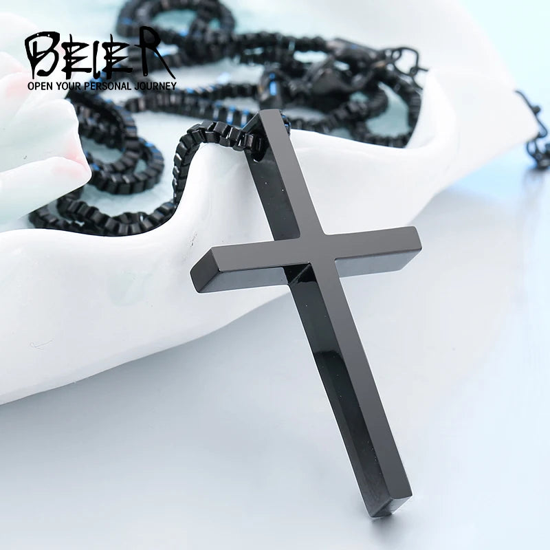 new fashion Gothic Style Cross Pendant For Man And Woman Stainless Steel Personality Charm Jewelry