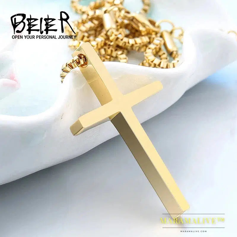 new fashion Gothic Style Cross Pendant For Man And Woman Stainless Steel Personality Charm Jewelry