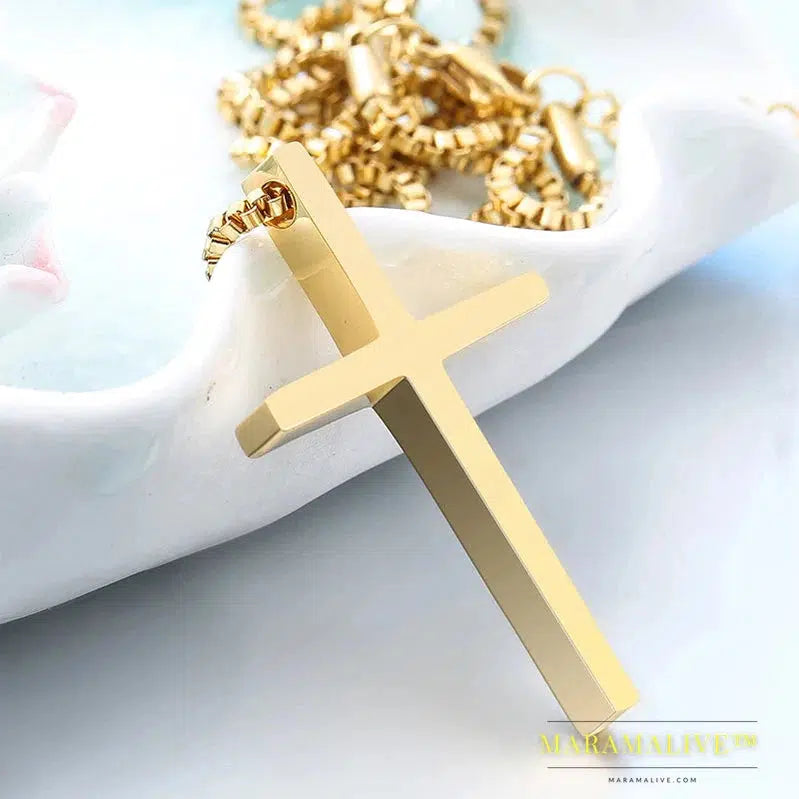 new fashion Gothic Style Cross Pendant For Man And Woman Stainless Steel Personality Charm Jewelry