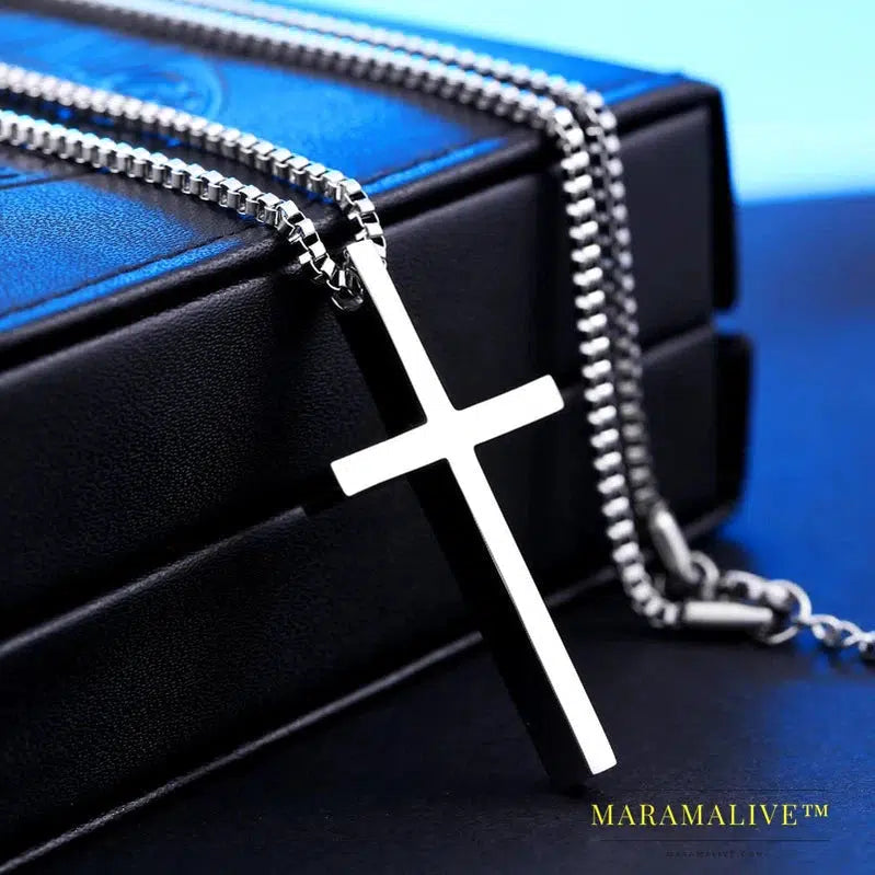 new fashion Gothic Style Cross Pendant For Man And Woman Stainless Steel Personality Charm Jewelry