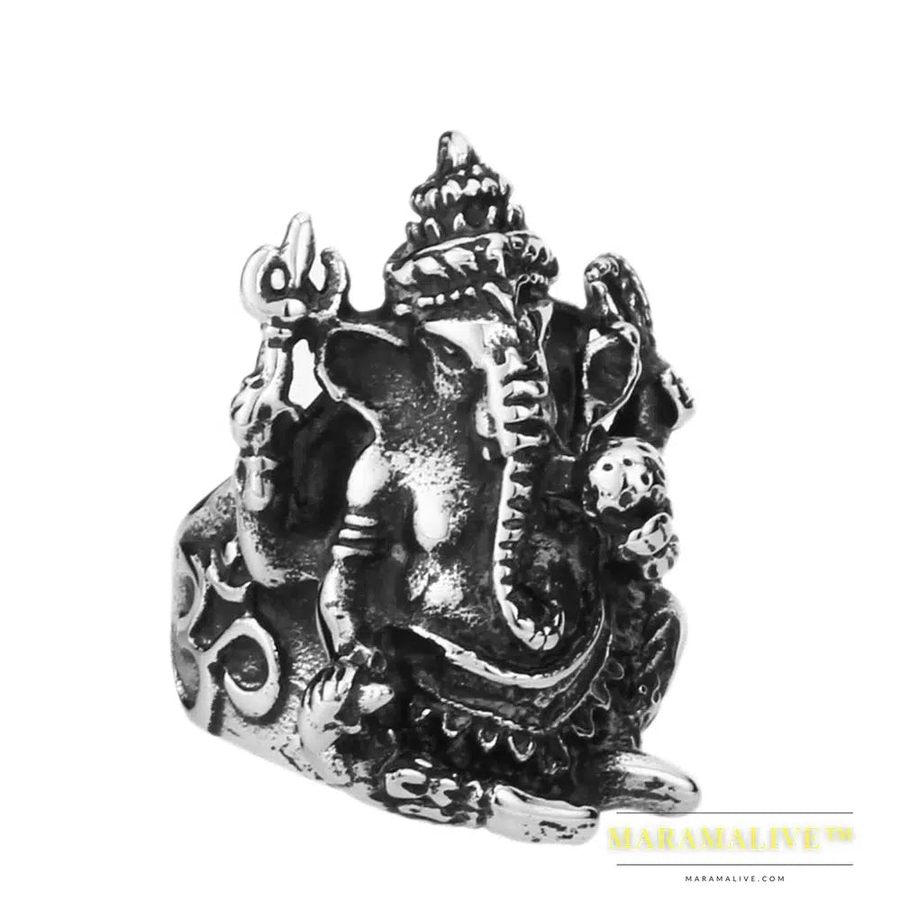 new store 316L Stainless Steel ring Men Thailand Buddha elephant Thai Pikanet GANESHA GANESH men jewelry