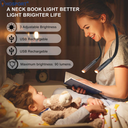 A Maramalive™ Neck Reading Light with a battery attached to it.