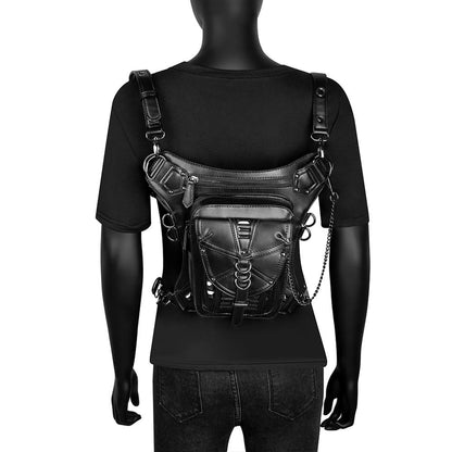 A Steampunk Belt Bag: A Stylish Statement Piece for Adventurers and Dreamers by Maramalive™ on a mannequin.